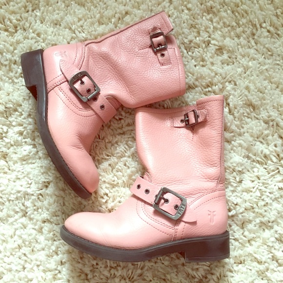 pink frye boots